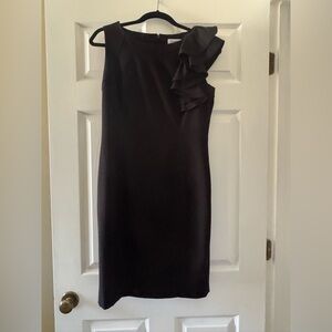 Calvin Klein Sleeveless Ruffled Pencil Sheath Dress Size 6 - NICE!